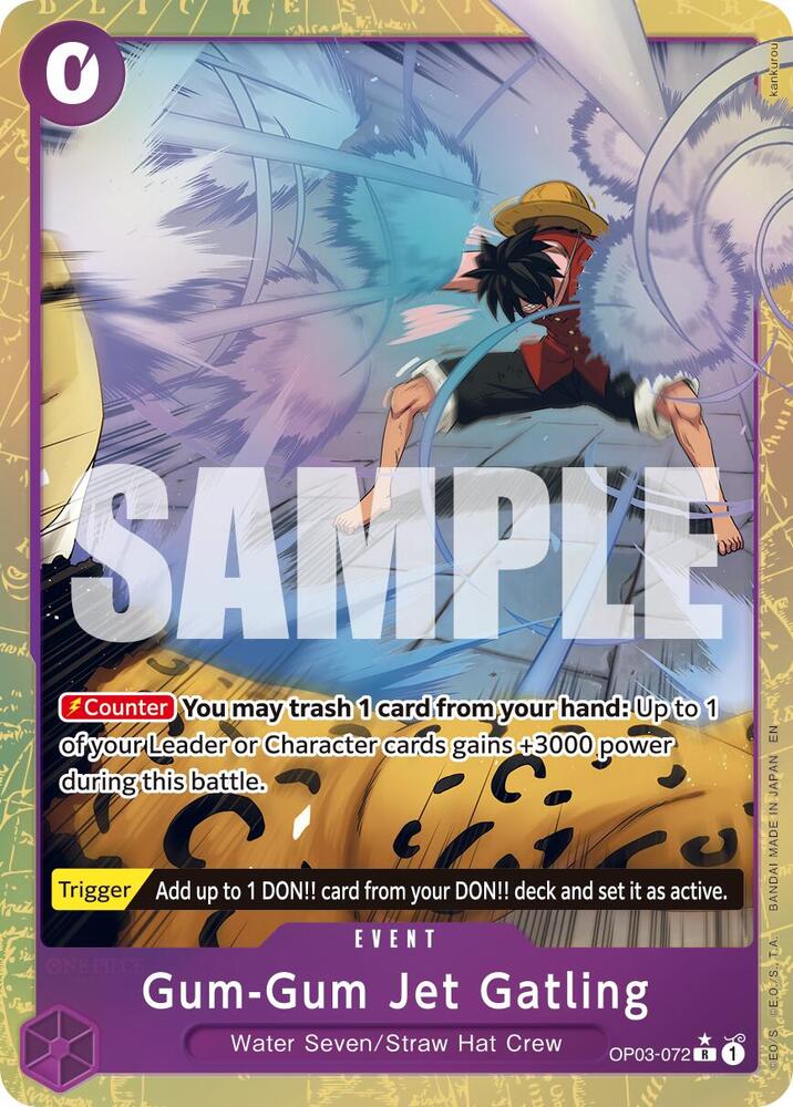 Gum-Gum Jet Gatling (Alternate Art) OP03-072 Premium Booster -The Best- Vol. 2 One Piece Foil NM