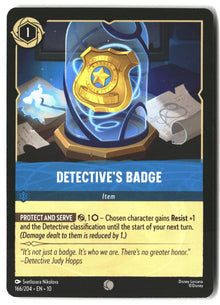 Detective's Badge 166/204 Common Whispers in the Well Lorcana Lightly Played