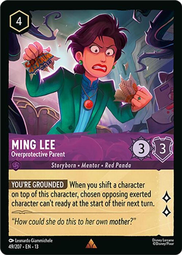 Ming Lee - Overprotective Parent 49/204 Rare Attack of the Vine! Lorcana NM