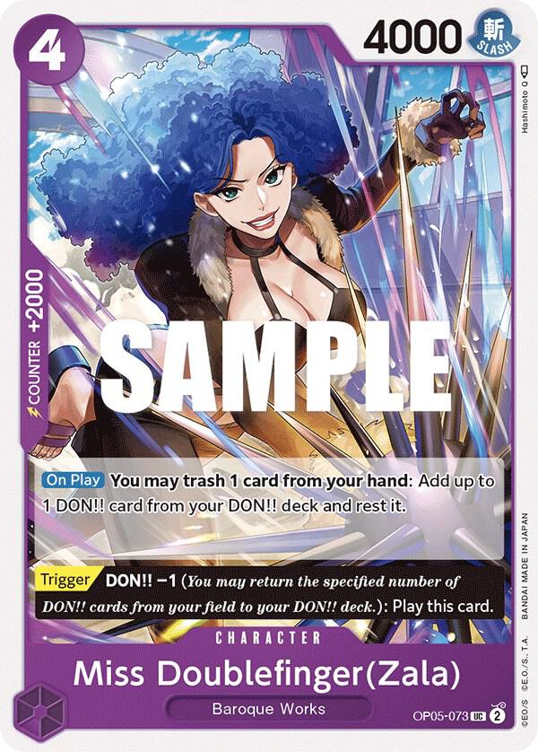 Miss Doublefinger(Zala) OP05-073 Uncommon Awakening of the New Era One Piece NM