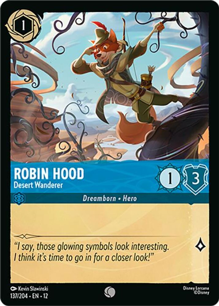 Robin Hood - Desert Wanderer 137/204 Common Wilds Unknown Lorcana Near Mint