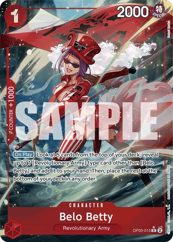 Belo Betty (Full Art) OP05-015 Rare Premium Booster -The Best- One Piece Foil NM