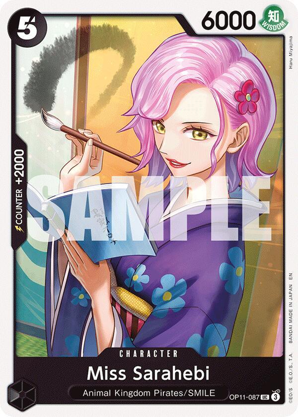 Miss Sarahebi OP11-087 Uncommon A Fist of Divine Speed One Piece Near Mint