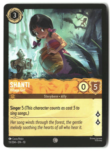 Shanti - Village Girl 13/204 Common Whispers in the Well Lorcana Lightly Played