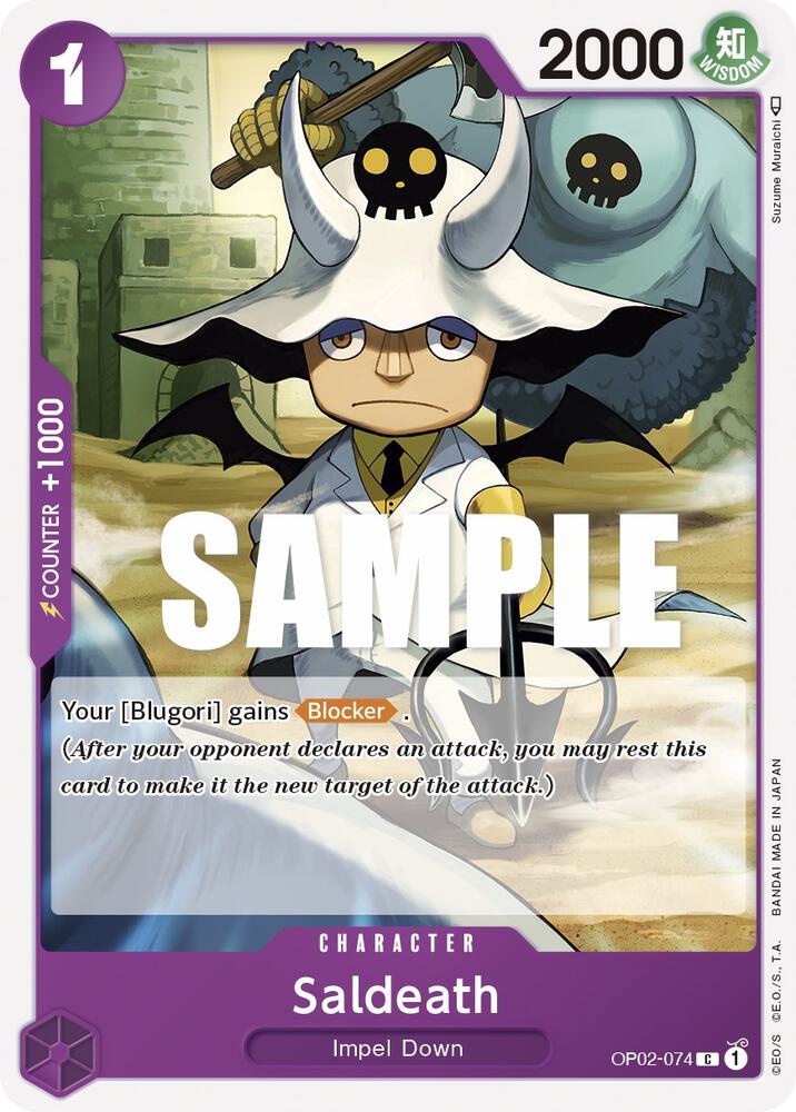 Saldeath OP02-074 Common Paramount War One Piece Near Mint