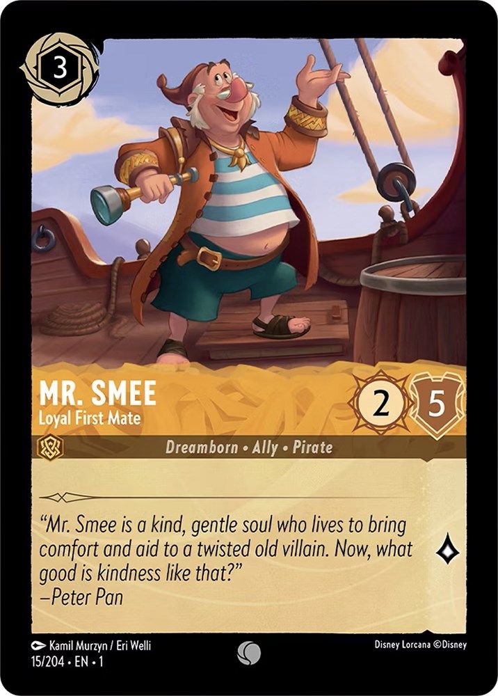 Mr. Smee - Loyal First Mate 15/204 Common The First Chapter Lorcana Near Mint