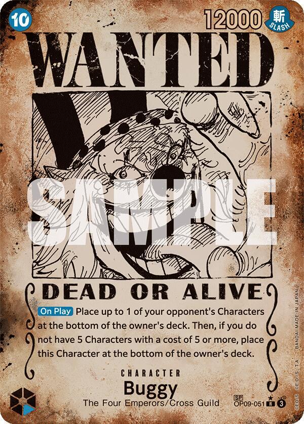 Buggy (051) (Wanted Poster) OP09-051 Emperors in the New World One Piece Foil NM