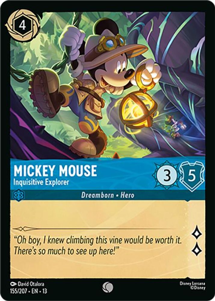 Mickey Mouse - Inquisitive Explorer 155/204 Attack of the Vine! Lorcana NM