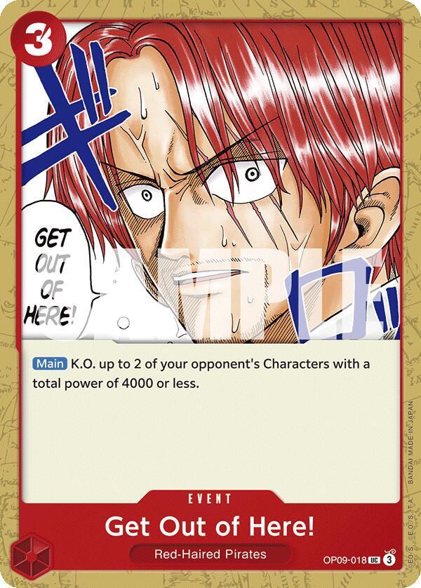 Get Out of Here! OP09-018 Uncommon Emperors in the New World One Piece Near Mint