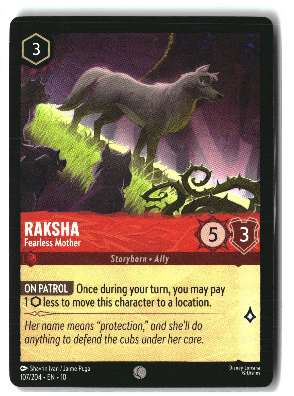 Raksha - Fearless Mother 107/204 Common Whispers in the Well Lorcana LP