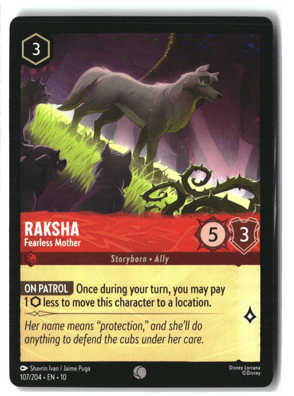 Raksha - Fearless Mother 107/204 Common Whispers in the Well Lorcana LP