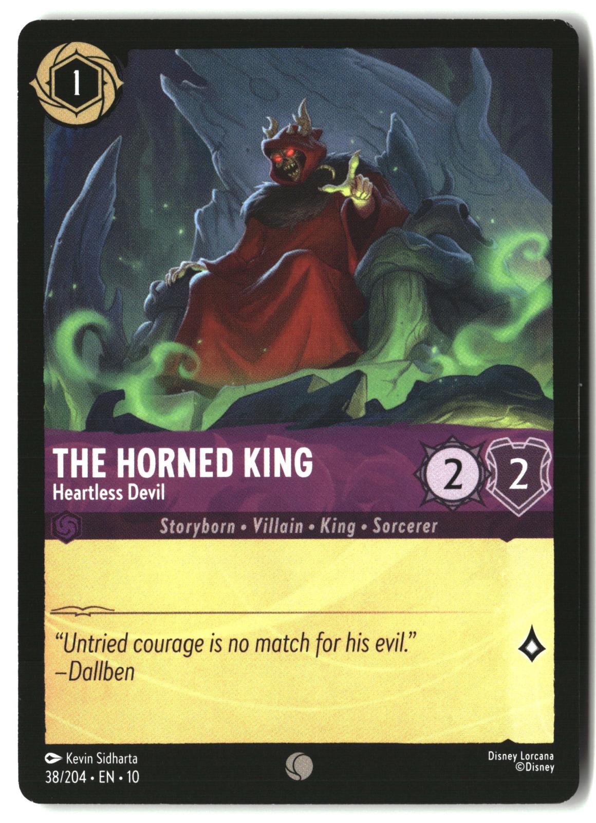 The Horned King - Heartless Devil 38/204 Common Whispers in the Well Lorcana LP