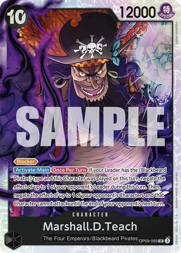 Marshall.D.Teach (093) OP09-093 Emperors in the New World One Piece Foil NM
