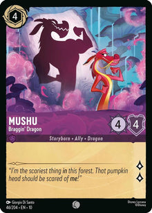 Mushu - Braggin' Dragon 46/204 Common Whispers in the Well Lorcana Near Mint
