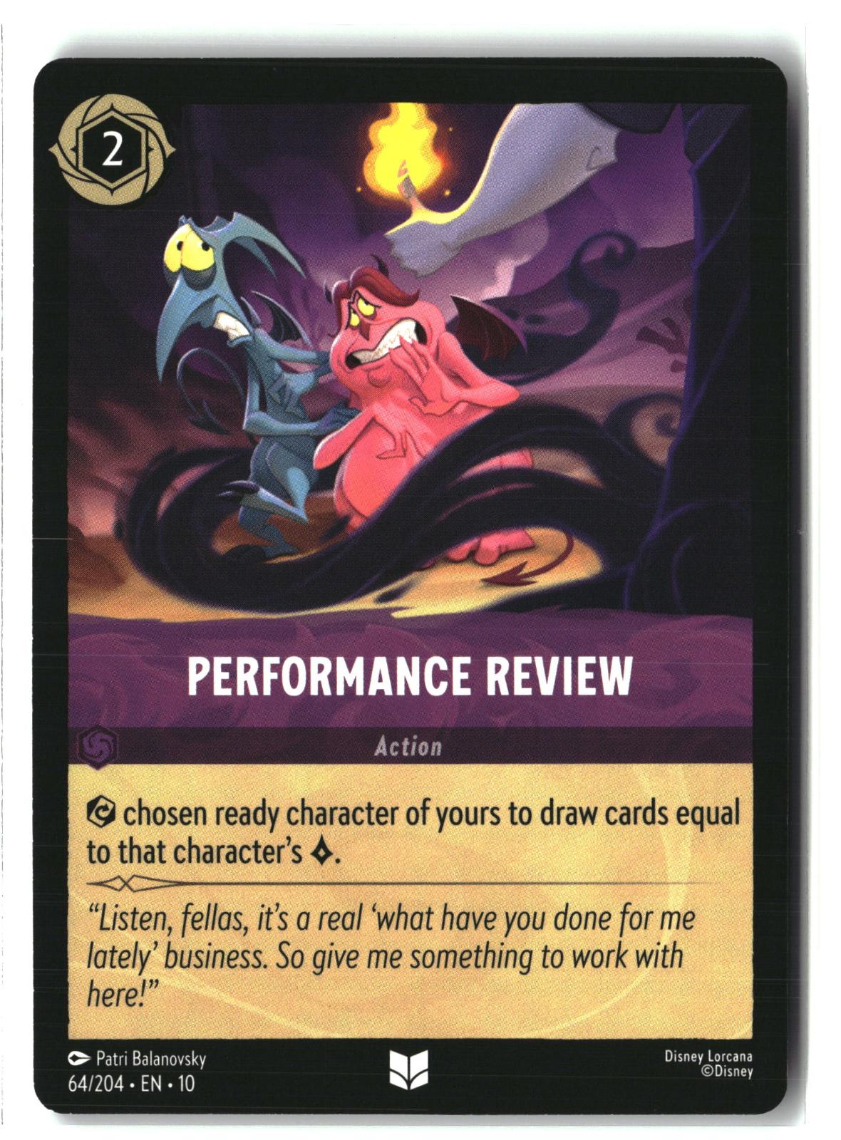 Performance Review 64/204 Uncommon Whispers in the Well Lorcana Lightly Played