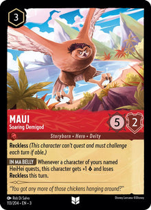 Maui - Soaring Demigod 113/204 Uncommon Into the Inklands Lorcana Near Mint