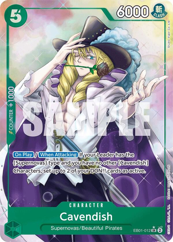 Cavendish (Alternate Art) EB01-012 Extra Booster: Memorial Collection One Piece Foil NM