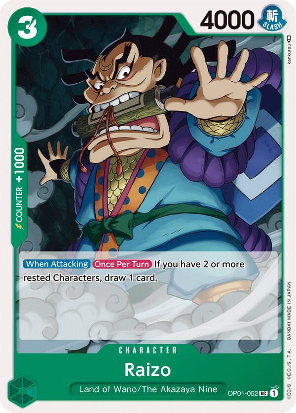 Raizo OP01-052 Uncommon Romance Dawn One Piece Near Mint