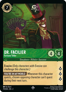 Dr. Facilier - Fortune Teller 79/204 Super Rare Rise of the Floodborn Lorcana NM