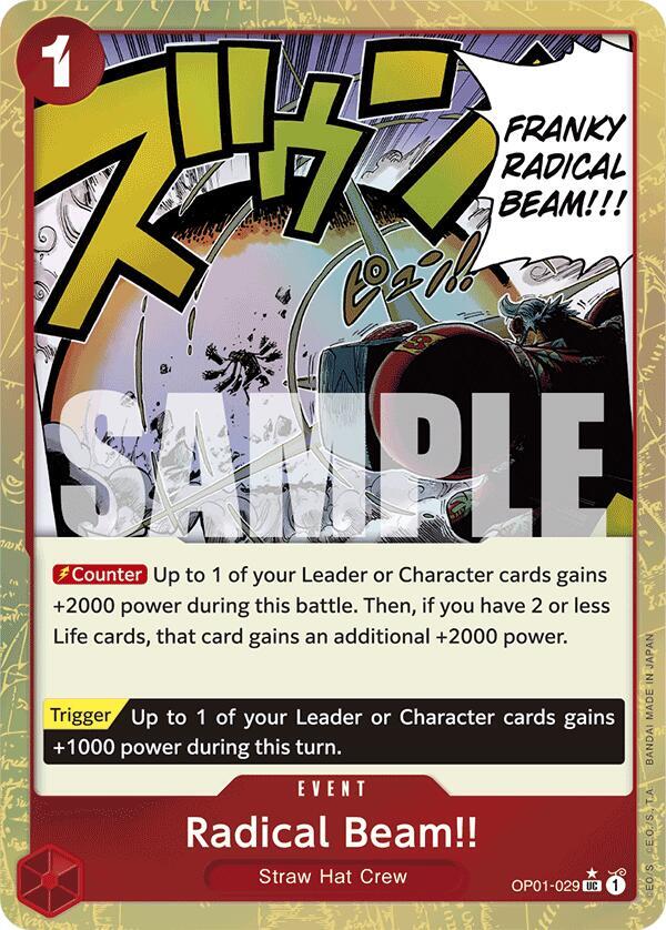 Radical Beam!! (Textured Foil) OP01-029 Premium Booster -The Best- One Piece NM