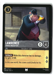 Lawrence - Jealous Manservant 187/204 Uncommon Fabled Lorcana Lightly Played