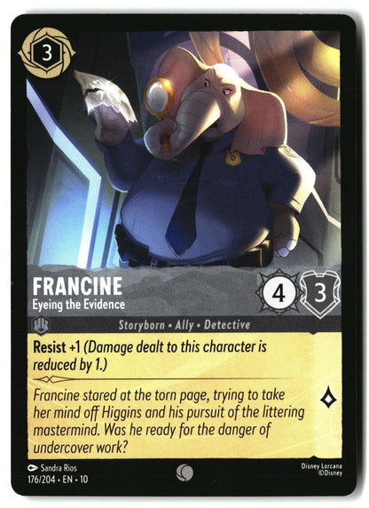 Francine - Eyeing the Evidence 176/204 Common Whispers in the Well Lorcana LP