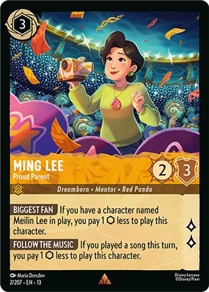 Ming Lee - Proud Parent 2/204 Rare Attack of the Vine! Lorcana Near Mint