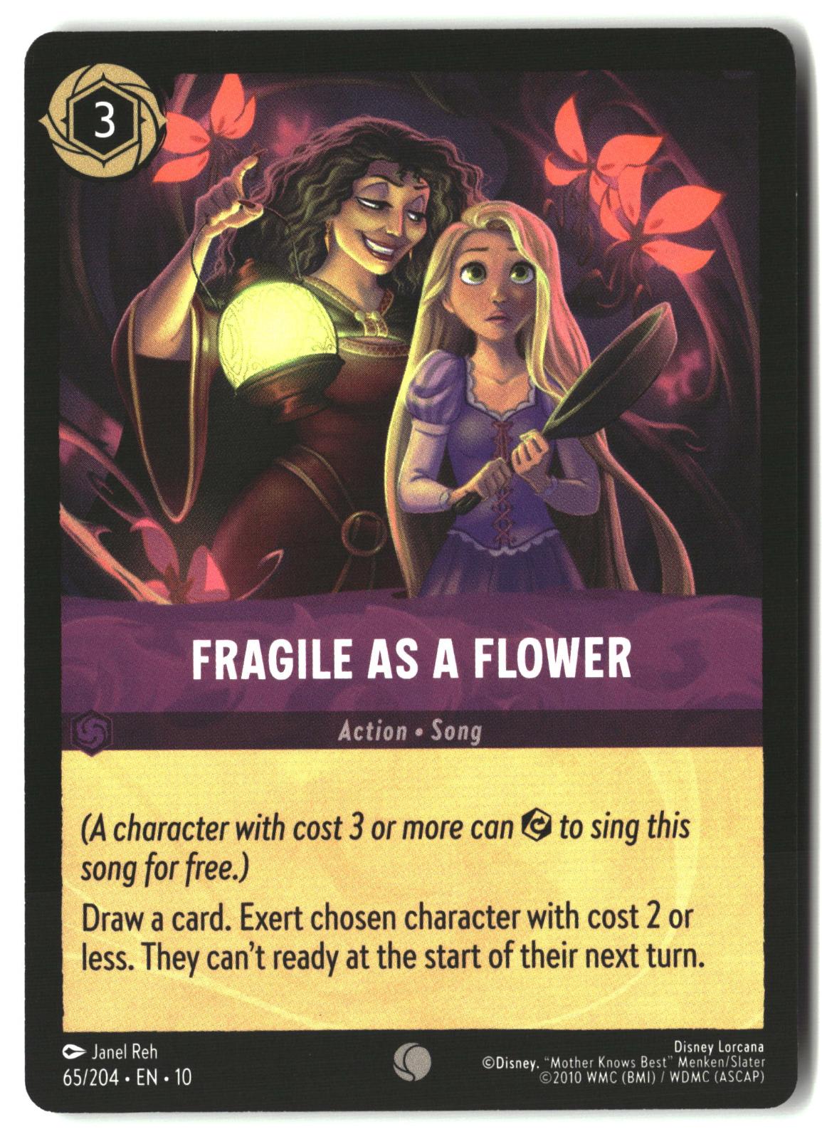 Fragile as a Flower 65/204 Common Whispers in the Well Lorcana Lightly Played