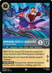 Darkwing Duck & Launchpad - St. Canard's Finest 165/204 Lorcana NM