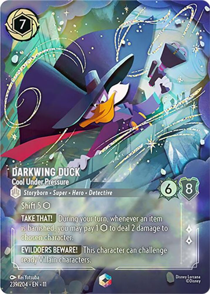 Darkwing Duck - Cool Under Pressure (Enchanted) 239/204 Winterspell Lorcana Holo