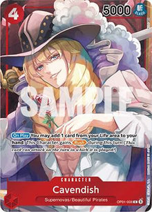 Cavendish (Box Topper) OP01-008 Common Romance Dawn One Piece Foil Near Mint