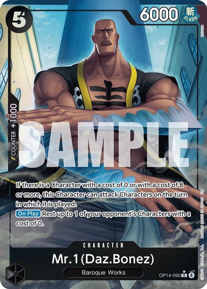 Mr.1 (Daz.Bonez) (Alternate Art) OP14-090 The Azure Sea's Seven One Piece Foil NM