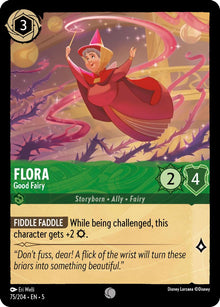 Flora - Good Fairy 75/204 Common Shimmering Skies Lorcana Near Mint