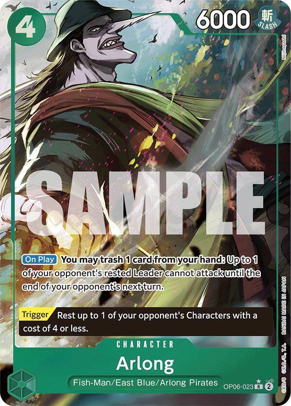Arlong (Full Art) OP06-023 Rare Premium Booster -The Best- One Piece Foil NM