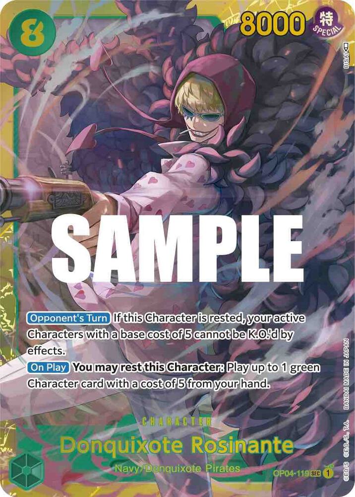 Donquixote Rosinante OP04-119 Secret Rare Kingdoms of Intrigue One Piece Foil NM