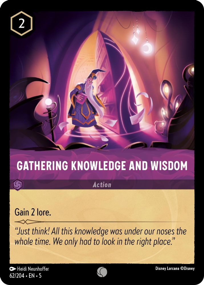 Gathering Knowledge and Wisdom 62/204 Common Shimmering Skies Lorcana Near Mint