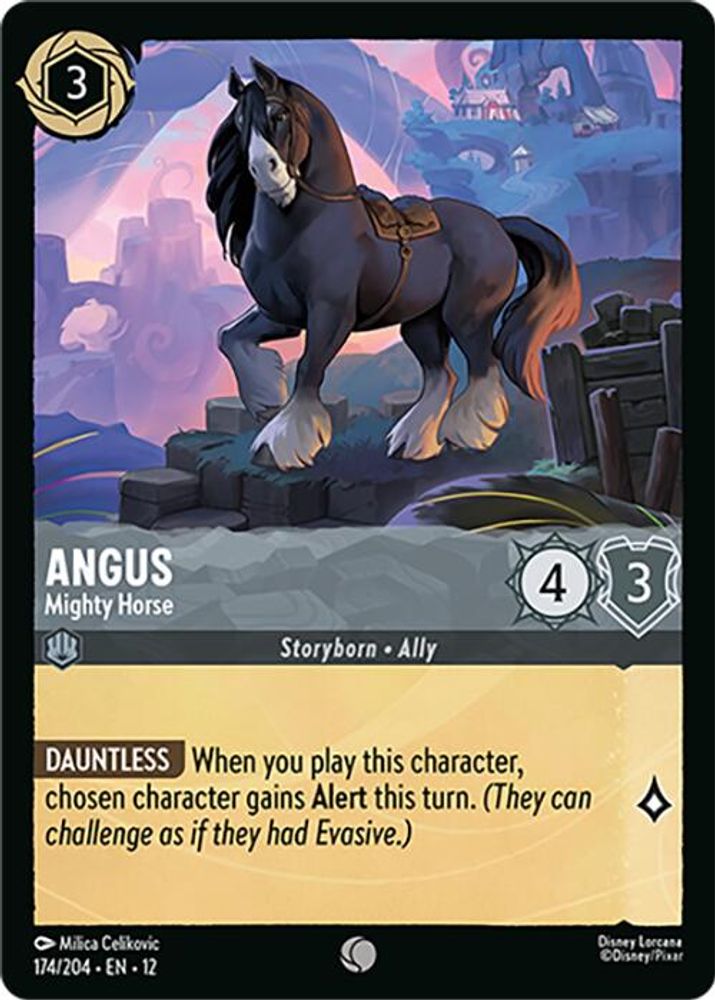 Angus - Mighty Horse 174/204 Common Wilds Unknown Lorcana Near Mint