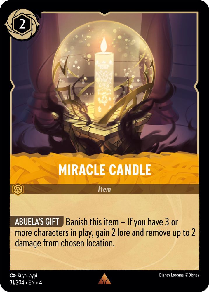 Miracle Candle 31/204 Rare Ursula's Return Lorcana Near Mint