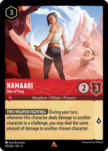 Namaari - Heir of Fang 117/204 Rare Ursula's Return Lorcana Near Mint