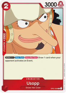 Usopp OP01-004 Rare Romance Dawn One Piece Foil Near Mint
