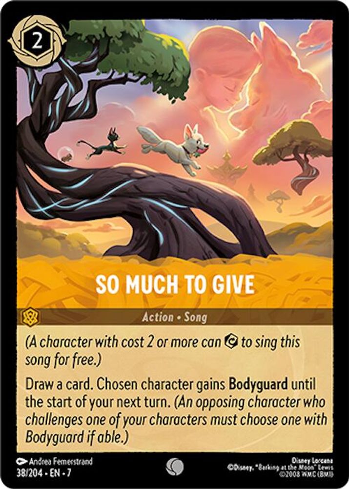 So Much to Give 38/204 Common Archazia's Island Lorcana Near Mint