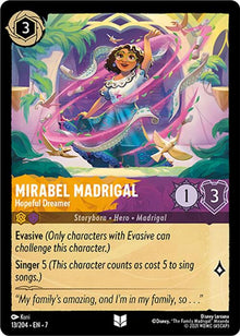 Mirabel Madrigal - Hopeful Dreamer 13/204 Uncommon Archazia's Island Lorcana NM