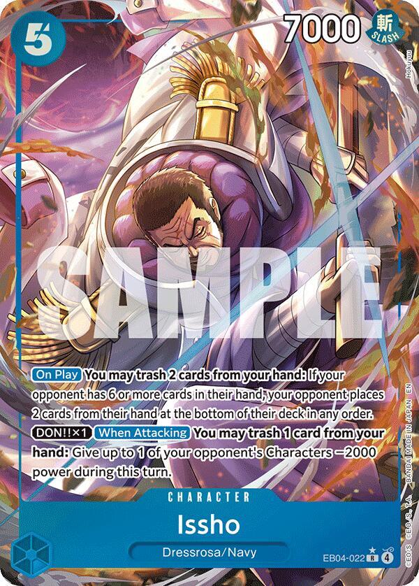 Issho (Alternate Art) EB04-022 Rare The Azure Sea's Seven One Piece Foil NM