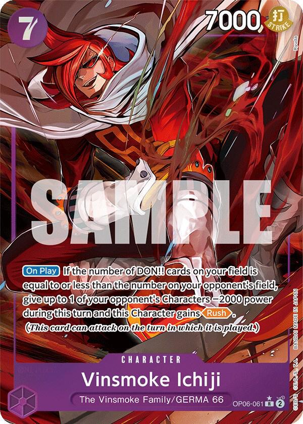 Vinsmoke Ichiji (061) (Alternate Art) OP06-061 Wings of the Captain One Piece Foil NM