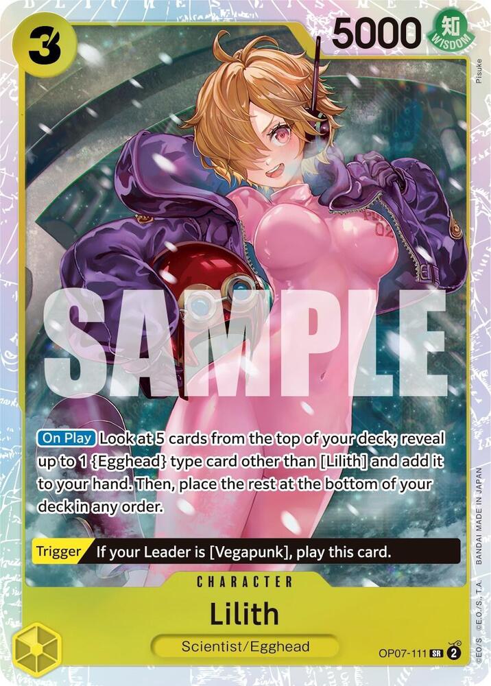 Lilith OP07-111 Super Rare 500 Years in the Future One Piece Foil Near Mint
