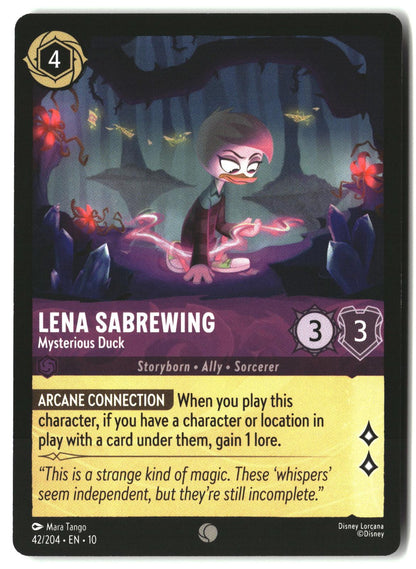 Lena Sabrewing - Mysterious Duck 42/204 Common Whispers in the Well Lorcana LP
