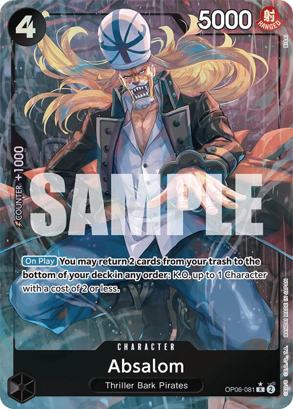 Absalom (Alternate Art) OP06-081 Rare Wings of the Captain One Piece Foil NM