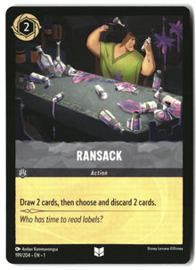 Ransack 199/204 Uncommon The First Chapter Lorcana Lightly Played