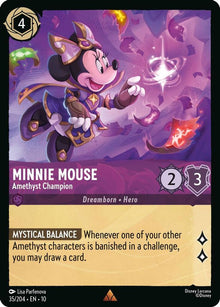 Minnie Mouse - Amethyst Champion 35/204 Rare Whispers in the Well Lorcana NM