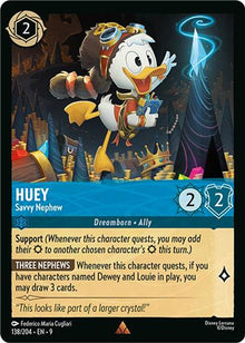 Huey - Savvy Nephew 138/204 Rare Fabled Lorcana Near Mint